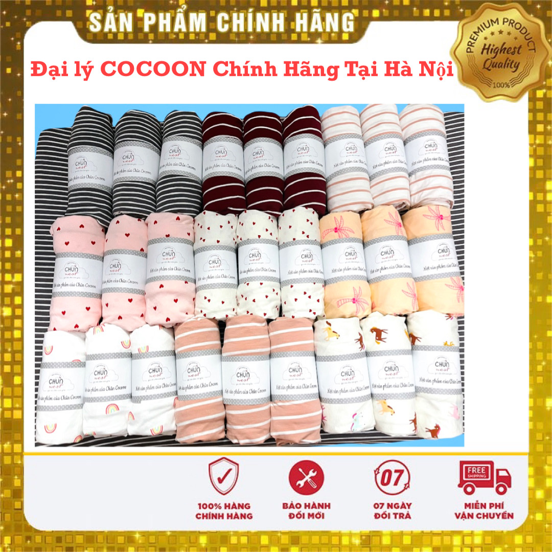 Ga chun bọc nệm cũi chất liệu cotton Chũn nest một sản phẩm của thương hiệu Cocon