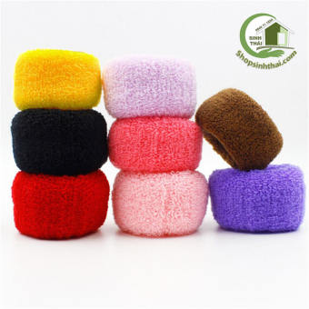 Dây thun cột tóc bản lớn - dây len buộc tóc nhiều màu - dây thun lớn búi tóc - giao màu ngẫu nhiên