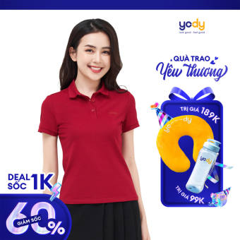 Áo polo nữ gia đình YODY, áo phông nữ chất liệu cotton mềm mại APN5388