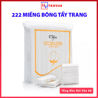 Bông tẩy trang 222 miếng, bong tay trang Magic Lady 3 lớp - 100% cotton không xơ bông, thấm hút dung dịch dễ dàng, thân thiện với làn da bảo hành 12 tháng