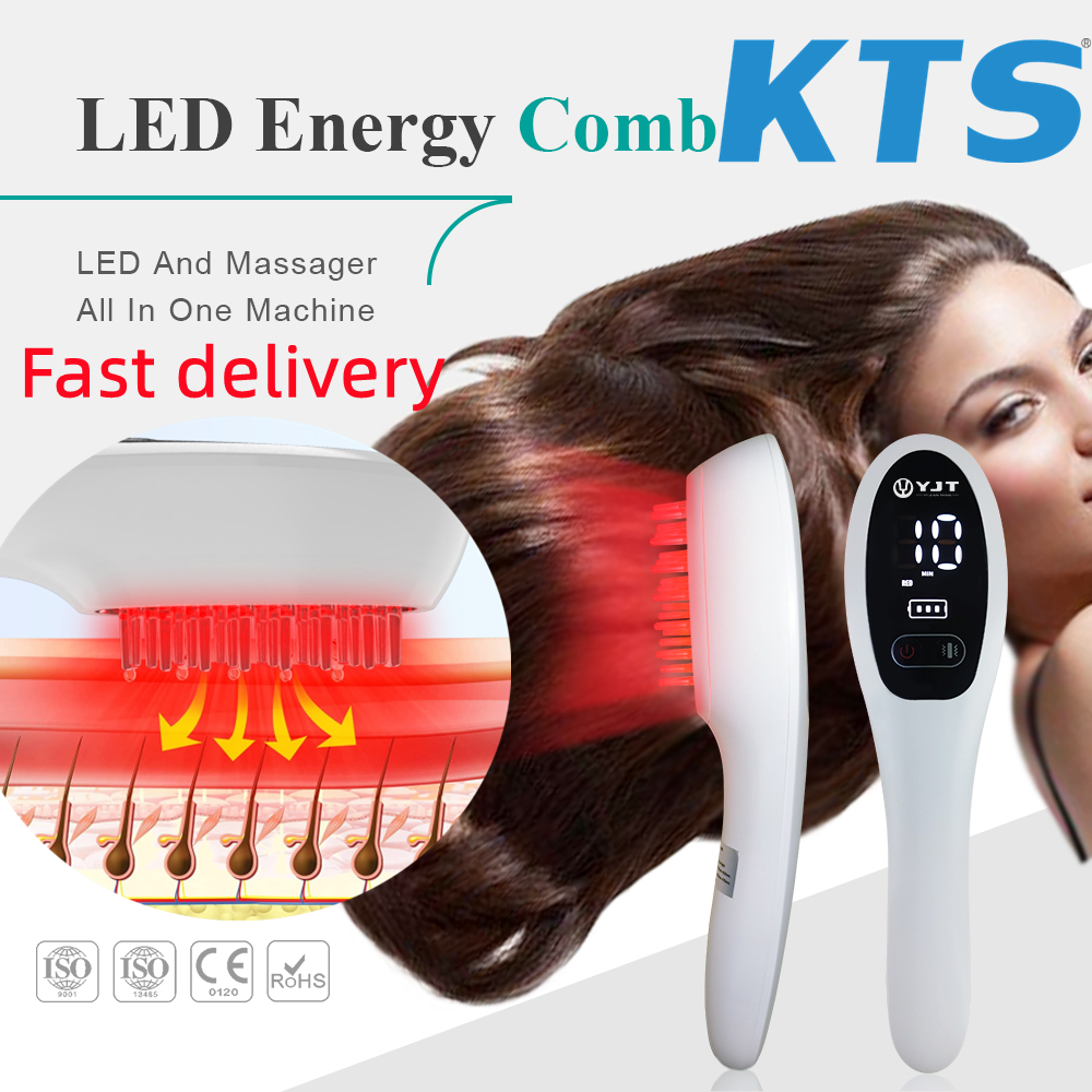 [Fast delivery]NEW 3 in 1 Hair Growth Comb Phototherapy Massage Comb ​Infrared Red Blue Light for Anti Hair Loss Hair Brush Head Massage Best gift for your family and friend ราคา 3,338 บาท*ส่งฟรี