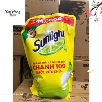 Nước rửa chén Sunlight 3.8kg Hương Chanh Chiết xuất chanh tươi