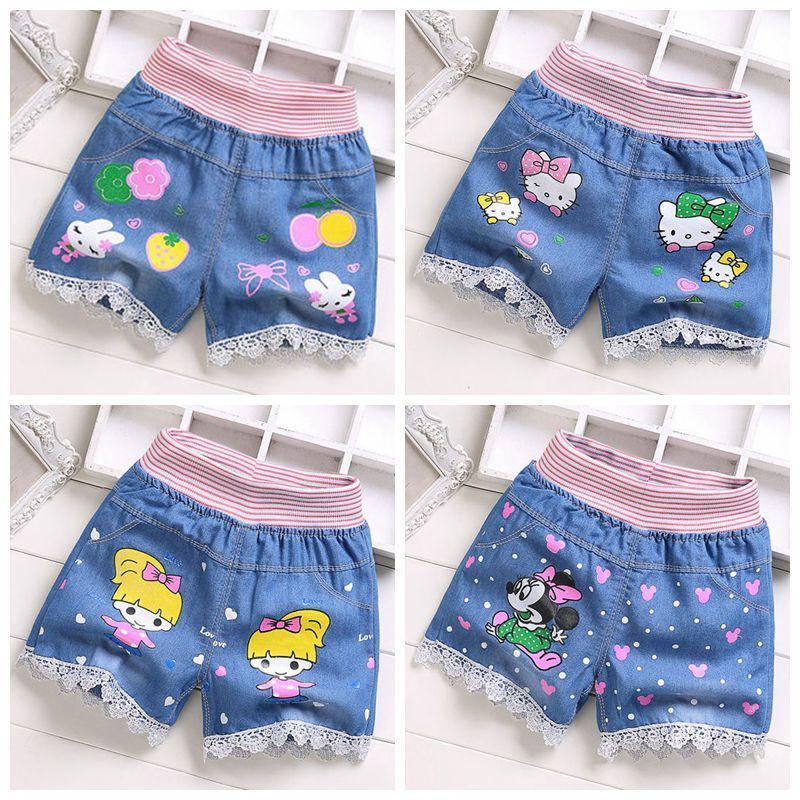 Summer Fashion 5 6 7 8 9 10 11 12 13 Years Kids Girls Jeans Denim Shorts  Trousers Clothes Children Girl Short Pants Clothing Kids Baby Girls Jeans  Shorts Denim Clothing Trousers