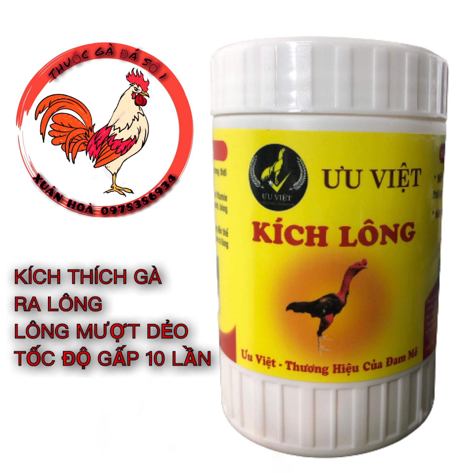 Kích Lông Ưu Việt Giúp gà ra lông nhanh gấp 10 lần