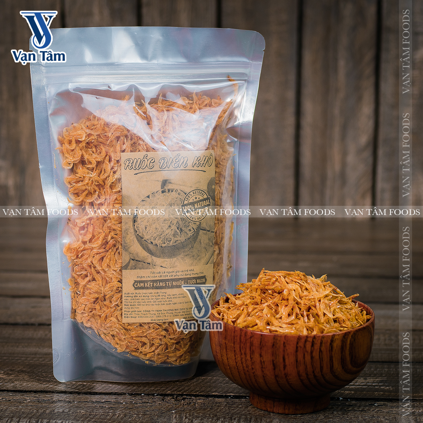 Ruốc khô, tép biển khô, moi biển khô miền trung, sạch ngon tự nhiên không phẩm màu, 125gr