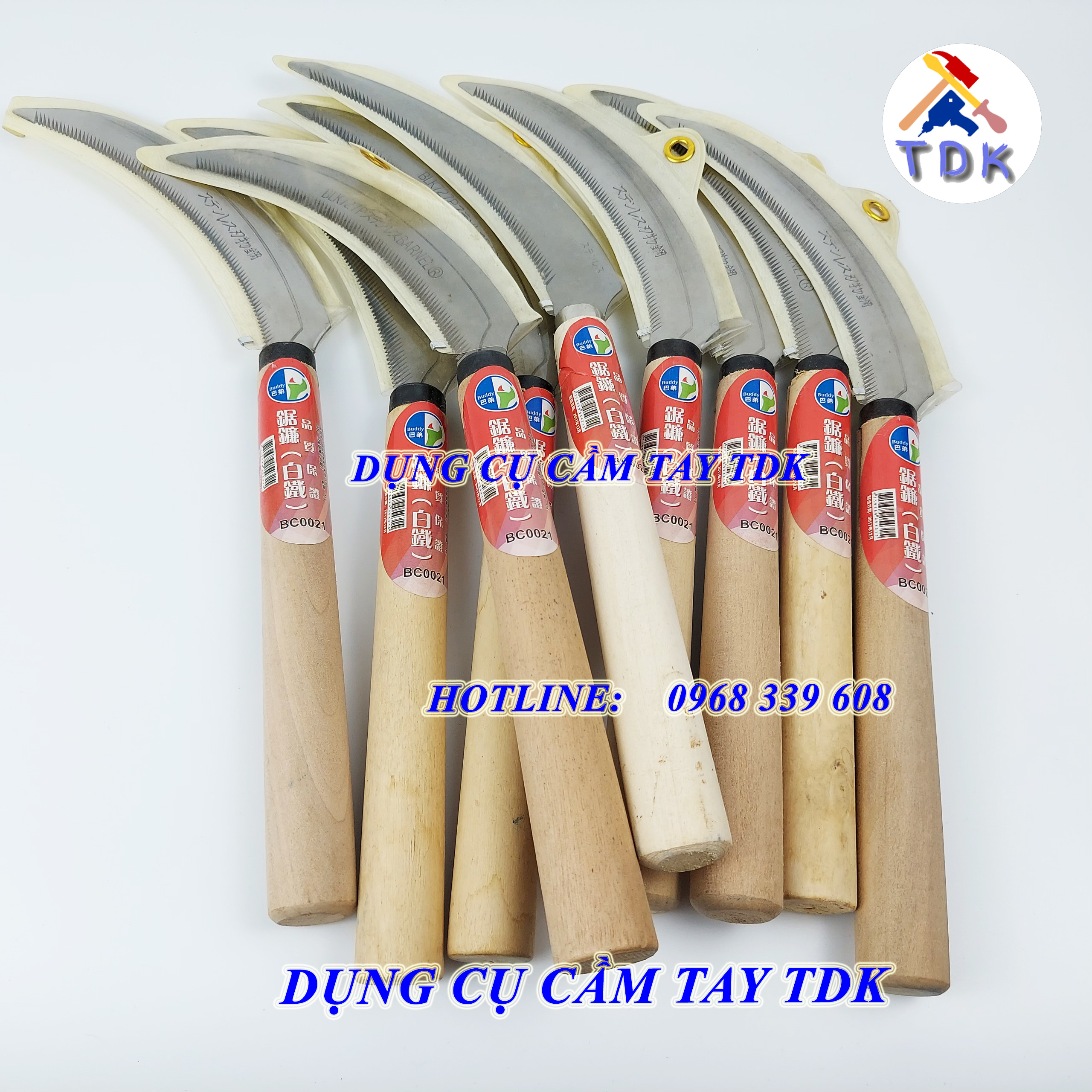 Liềm cắt cỏ siêu bén, liềm gặt lúa, cắt lúa nhập khẩu Đài Loan BC0021 Buddy