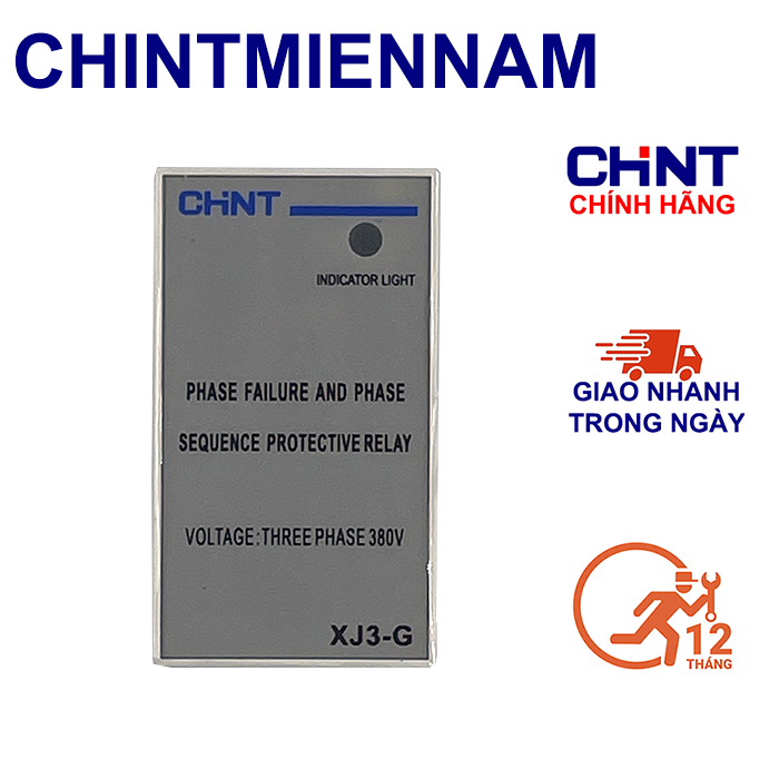 Relay bảo vệ mất pha, cân bằng pha, thứ tự pha xj3-g 3 pha 380vac, hãng chint
