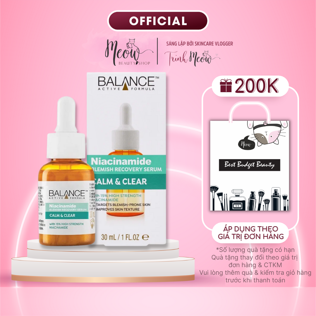 Serum Balance ngừa mụn mờ thâm Niacinamide Blemish Recovery Serum