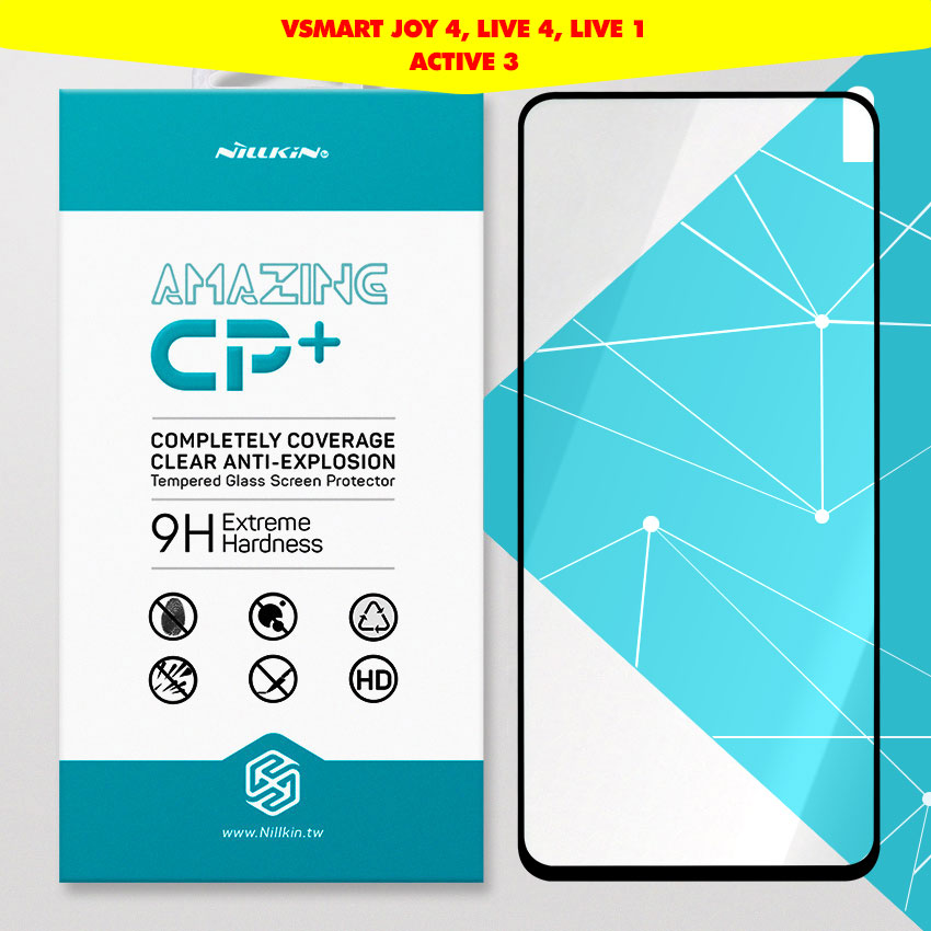 Kính cường lực cho vsmart joy 4, live 4, live 1, active 3 full màn hình hiệu nillkin combo 2022