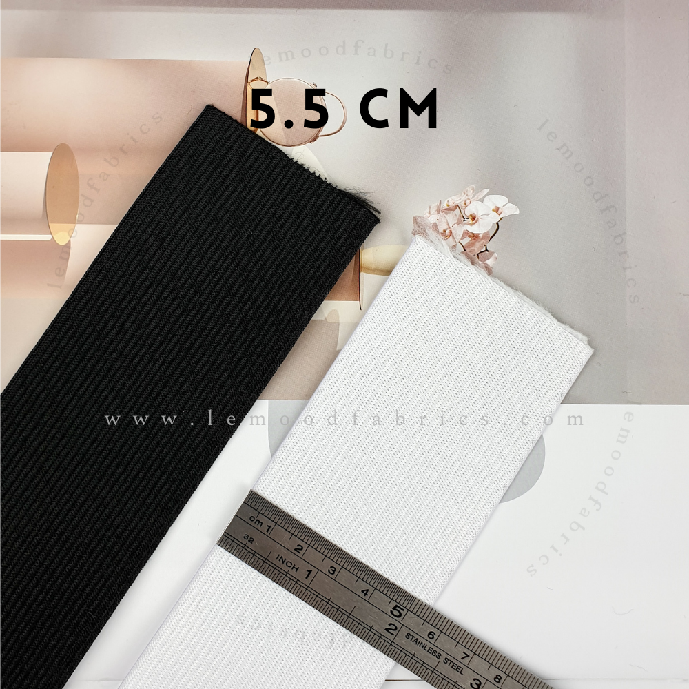 Le Mood Fabrics Soft Elastic Band Extra Solid Premium Quality Polyester Elastic Band Getah Kain Lembut Getah Pinggang