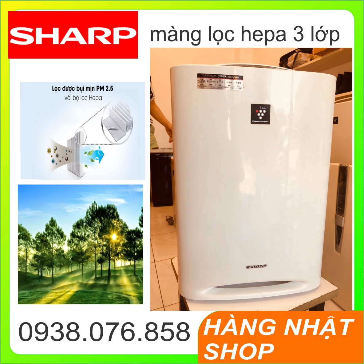 Máy lọc không khí nội địa nhật bãi cũ tạo ẩm bù ẩm inverter