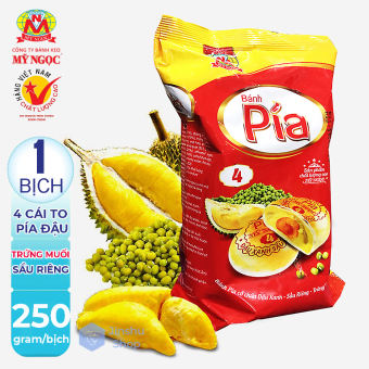 Combo 2 Cây (mỗi cây x 04 cái (250gr) Bánh pía sầu riêng trứng muối cao cấp Mỹ Ngọc (Date : 60 ngày) -[ 12.12 Hot Deals ]Có chọn lựa số lượng lẻ khi thanh toán.