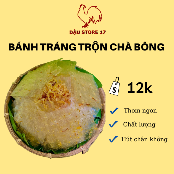 Bánh Tráng Trộn Chà Bông
