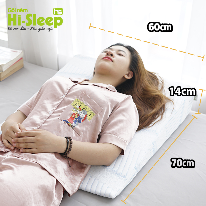 Đệm chống trào ngược dạ dày cho người lớn Hi-Sleep giúp giảm trào ngược dạ dày, copd, viêm họng, nuốt vướng, ngủ ngáy, suy giãn tĩnh mạch chi dưới