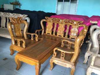 bộ bàn ghế quốc đào tay 10 gỗ lim nam phi