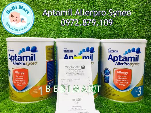 Sữa Aptamil AllerPro Syneo số 3 900G (dành cho bé dị ứng đạm sữa bò)