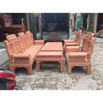 Bộ bàn ghế âu á hộp kiểu như ý voi gỗ hương đá