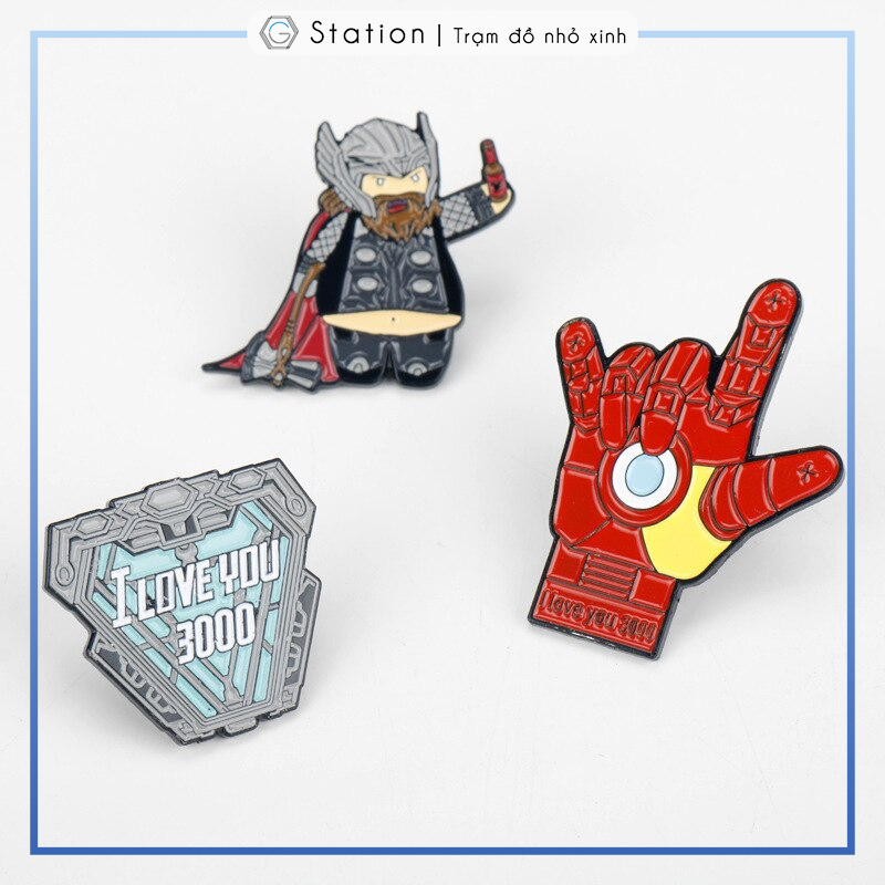 Pin cài áo Marvel Avengers Ironman, I love you 3000 - GC252