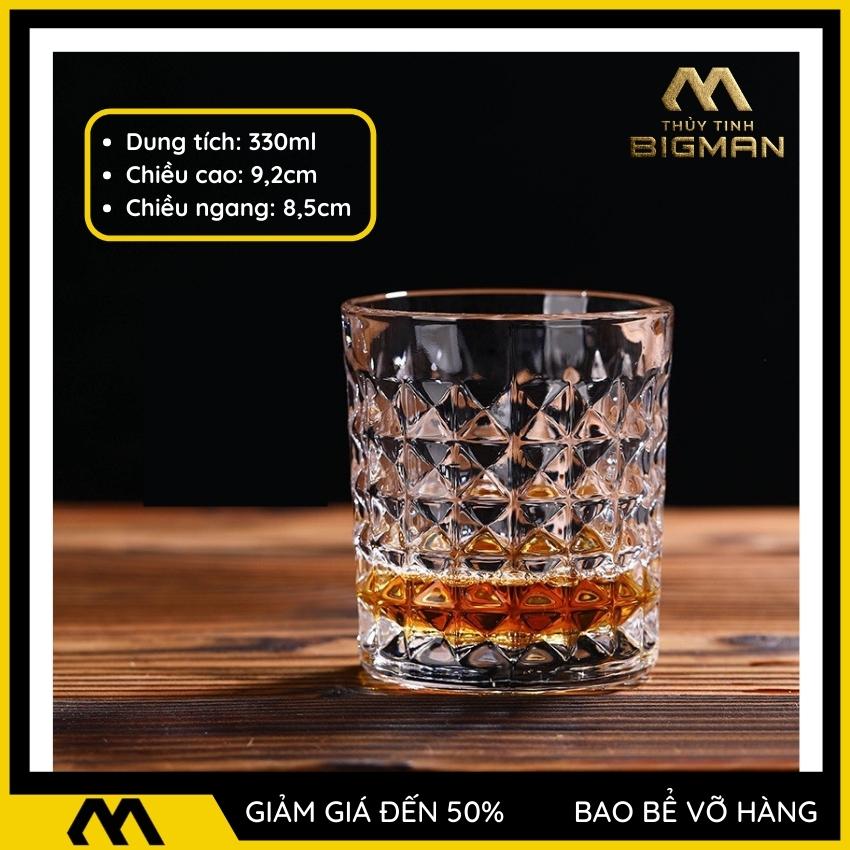 Ly thủy tinh uống rượu ly uống rượu whisky rượu mạnh ly thủy tinh uống rượu vang ly thủy tinh cao cấp không chì kiểu dáng độc đáo trang trí bàn tiệc tiếp đãi khách LR05 - BIGMANSTORE
