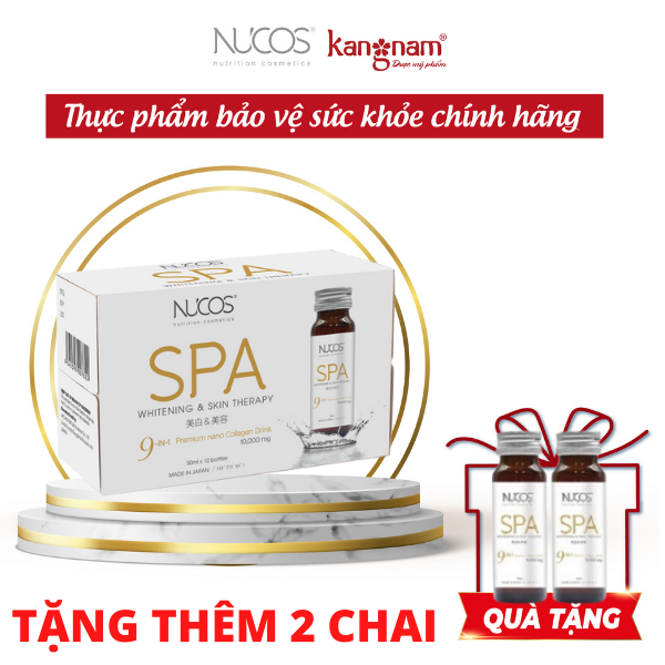 [ Mua 1 hộp tặng 2 chai cùng loại ] Collagen Nucos spa 10000 50ml x 10 chai Collagen nước uống đẹp da giúp giảm nếp nhăn chảy xệ các vết thâm nám tàn nhang nước chống lão hóa da