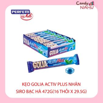 Kẹo Golia Activ Plus nhân siro bạc hà 472g(16 thỏi x 29.5g)