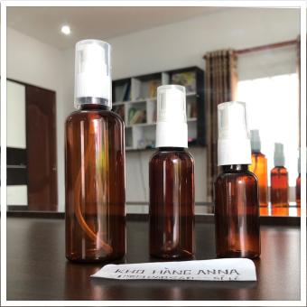 5 Chai nhựa pet Nâu và chai Trong suốt 100ml / 50ml / 30ml XỊT NHỎ GIỌT - combo 5 Chai nhựa xịt chiết mỹ phẩm , chai chiết nước hoa , đựng nước rửa