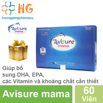 Avisure mama - Bổ sung DHA, EPA, các Vitamin và khoáng chất cần thiết trước và sau sinh (Hôp chứa 2 hộp 30 Viên)