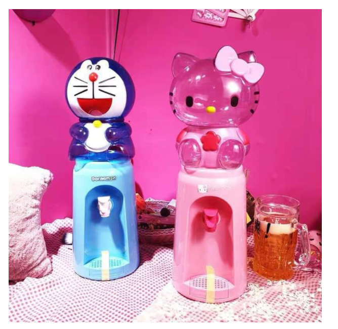 Bình lọc nước mini trẻ em hình thú doremon và hello-kitty