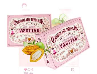 Kẹo Socola Giảm Cân Đan Mạch màu hồng