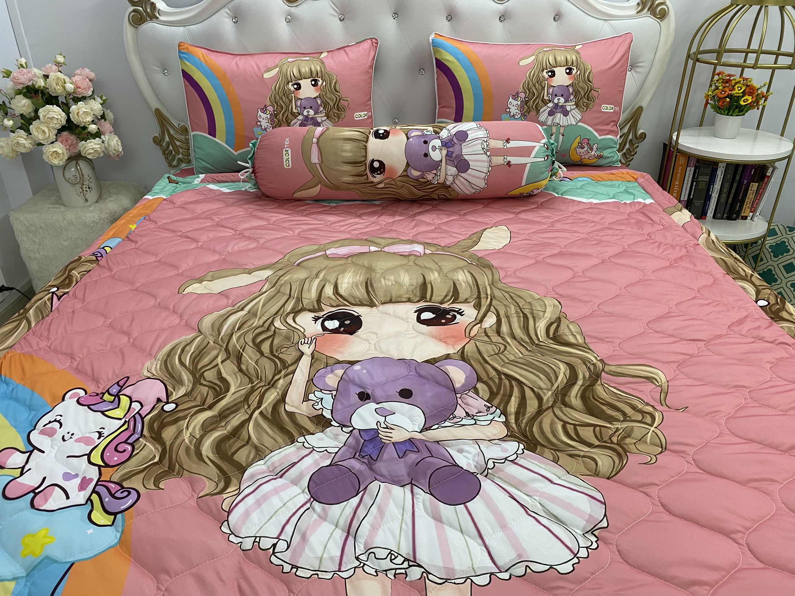 [HCM]Bộ Drap  Mền + áo gối { 5 món} thun Ý 5D Cao Cấp , mát lạnh, thấm hút tốt.{ hoặc mền lẻ}""