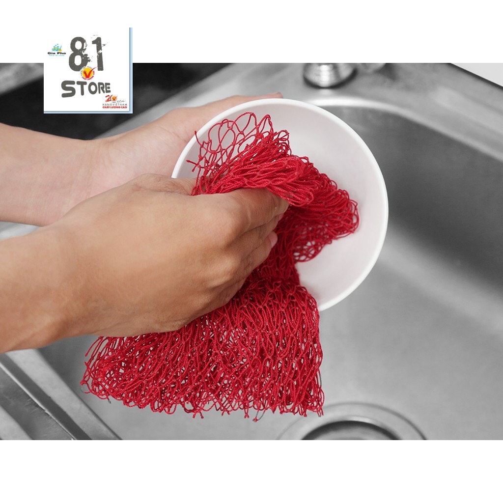 Combo 3 Miếng Lưới rửa chén bát đa năng cao cấp - Loại Dày, bền đẹp