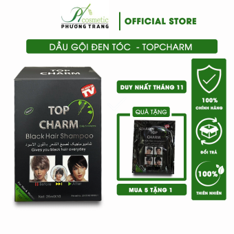 Dầu Gội Thảo Dược Phủ Bạc Tóc Tại Nhà TOPCHARM - Phủ Bạc Đen Tóc, Gội Là Đen