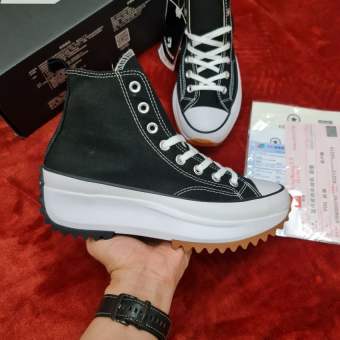 Giày converse run star hike chuck taylor đen cổ cao nam nữ độn đế cao 6cm