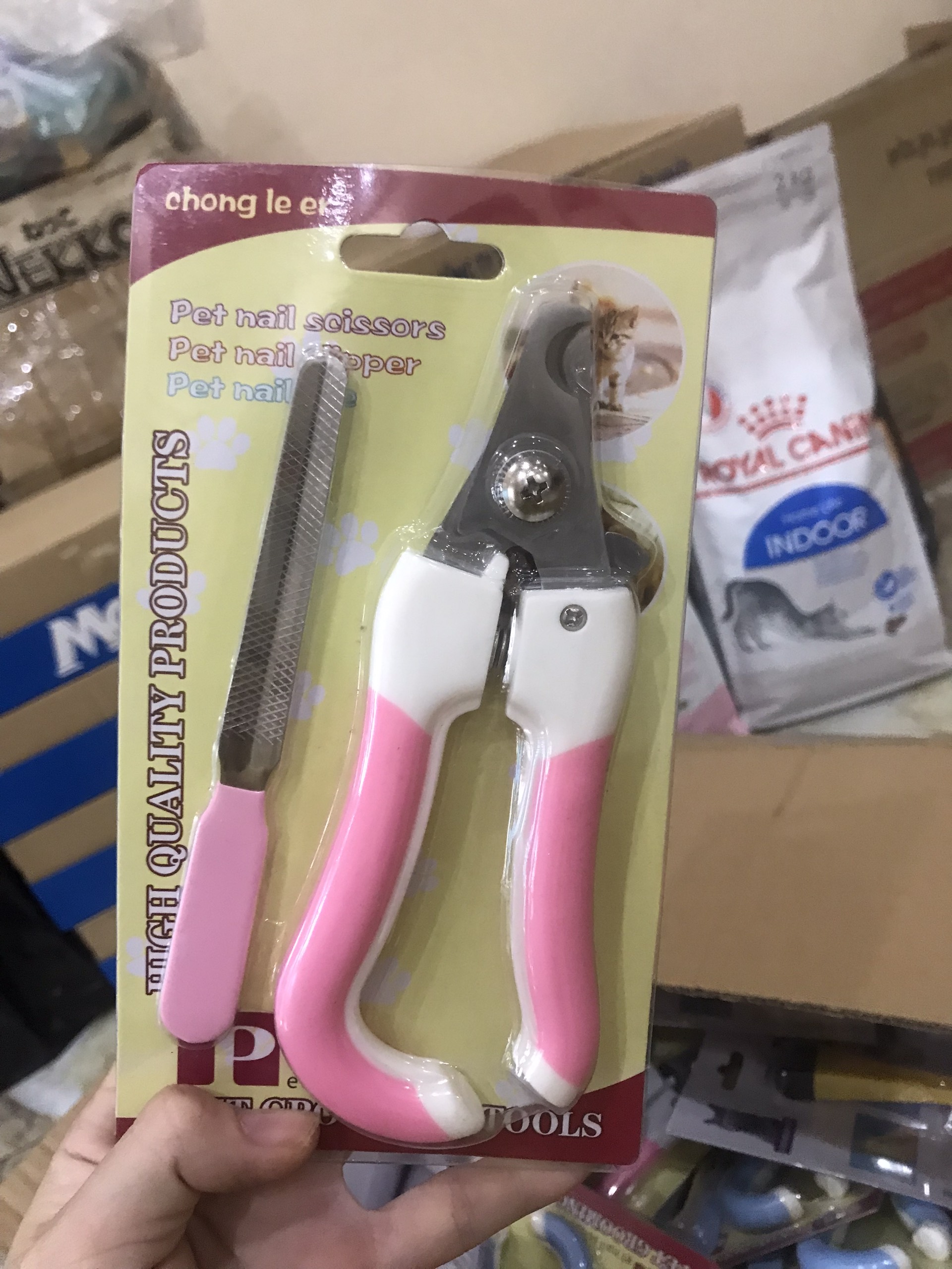 Kìm bấm móng kèm dũa cho chó mèo