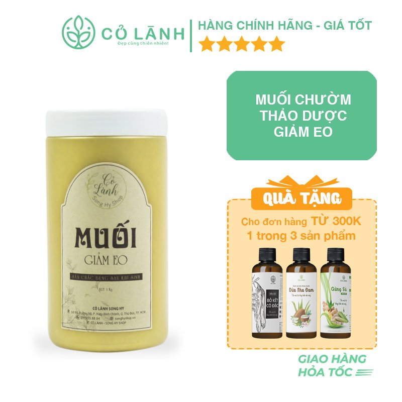 Muối chườm thảo dược giảm eo Cỏ Lành 1KG - Giảm eo, co hồi tử cung sau sinh