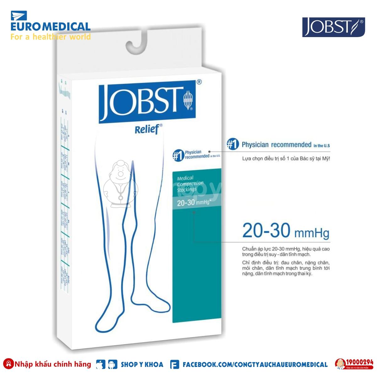 Vớ suy giãn tĩnh mạch gối josbt. màu da, hở ngón, 20 - 30 mmhg, điều trị giãn tĩnh mạch chân