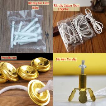 Phao dầu, bấc dây, bấc thủy tinh (dùng tim đèn dầu, tim sáp) thờ gia tiên, phật, thần,......
