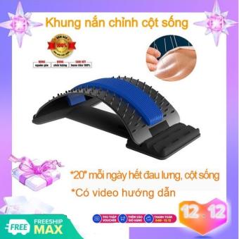 Khung nắn chỉnh cột sống lưng khung định hình cột sống đai massage lưng, kê lưng dụng cụ giảm đau lưng,Thoát Vị Đĩa Đệm, Đau Lưng, Vai Gáy, Dụng Cụ Hỗ Trợ Tập Lưng - Màu xanh