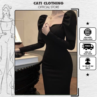 CATI Đầm body đuôi cá dự tiệc tay ngắn/tay dài (2215)