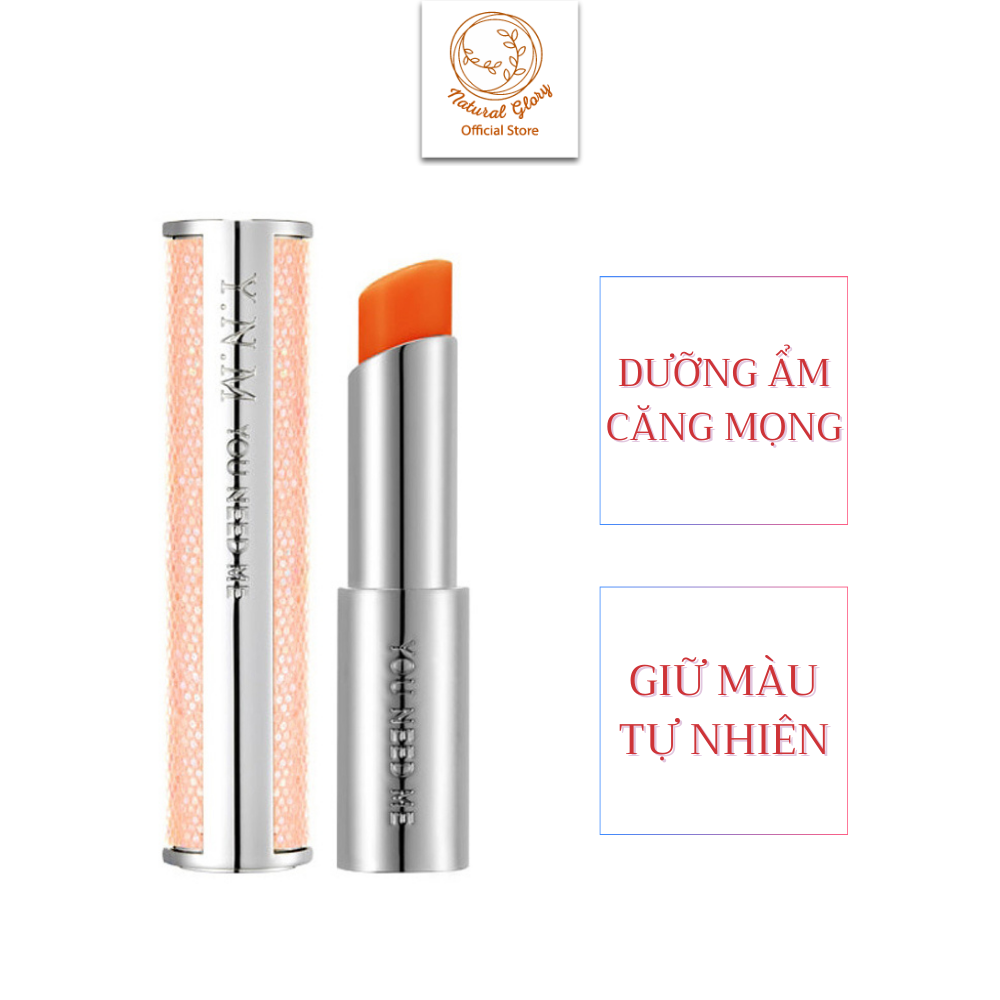 Son dưỡng môi đổi màu ynm candy honey lip balm cam or101 3.2g dưỡng ẩm, làm mặt nạ ngủ