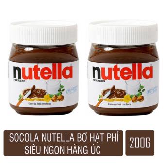 2 hủ nutella socola Úc hạt phỉ 200g phết sandwich, biscuits vị ngọt dịu cực ngon giá rẻ có video SP