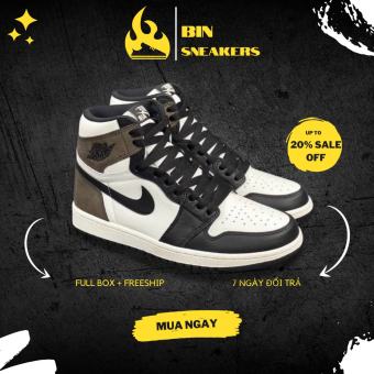 Giày Jordan cổ cao nam nữ màu nâu đen hàng 11 Full Box - Giày thể thao sneaker nam nữ Jordan cao cổ JD1 high cao cấp