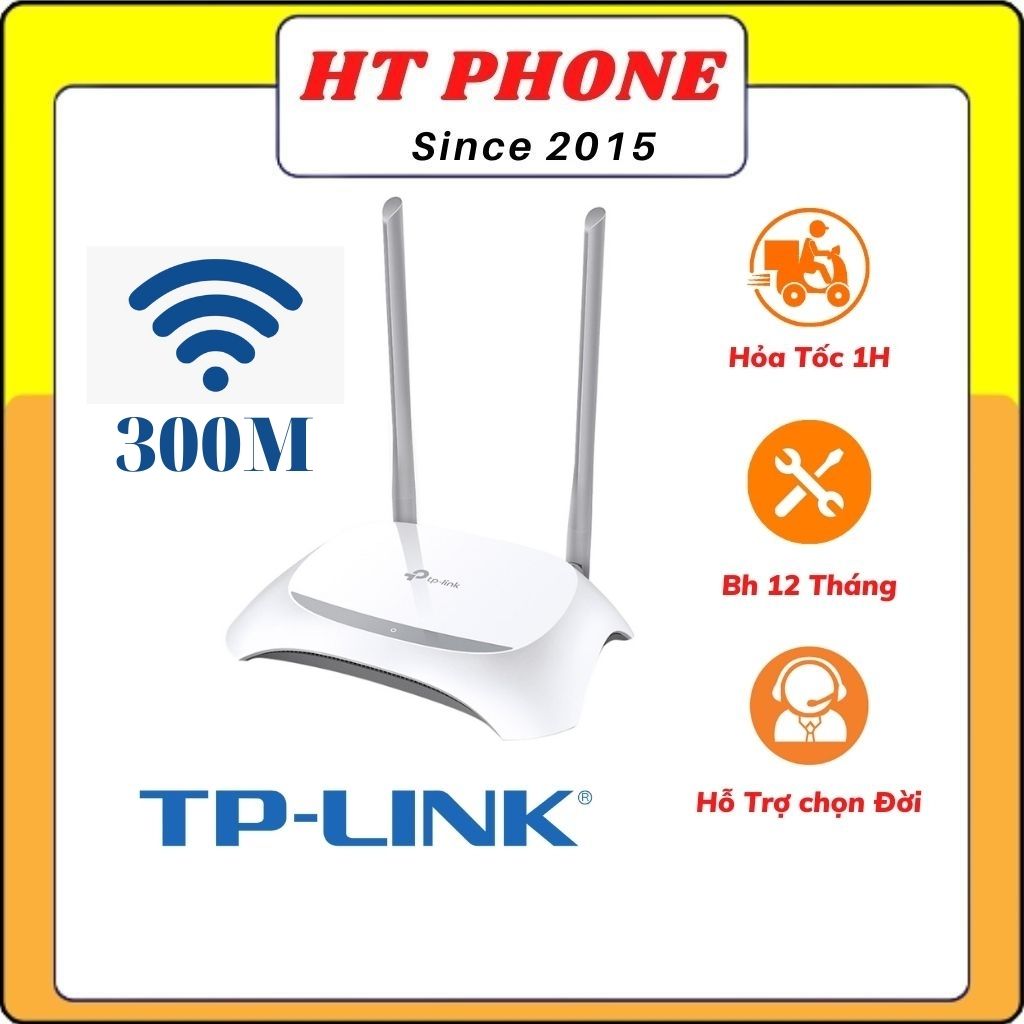 Modem wifi router bộ phát cục phát Wifi Tp-link 842N 2 Râu 300Mbps đã qua sử dụng  - HT PHONE