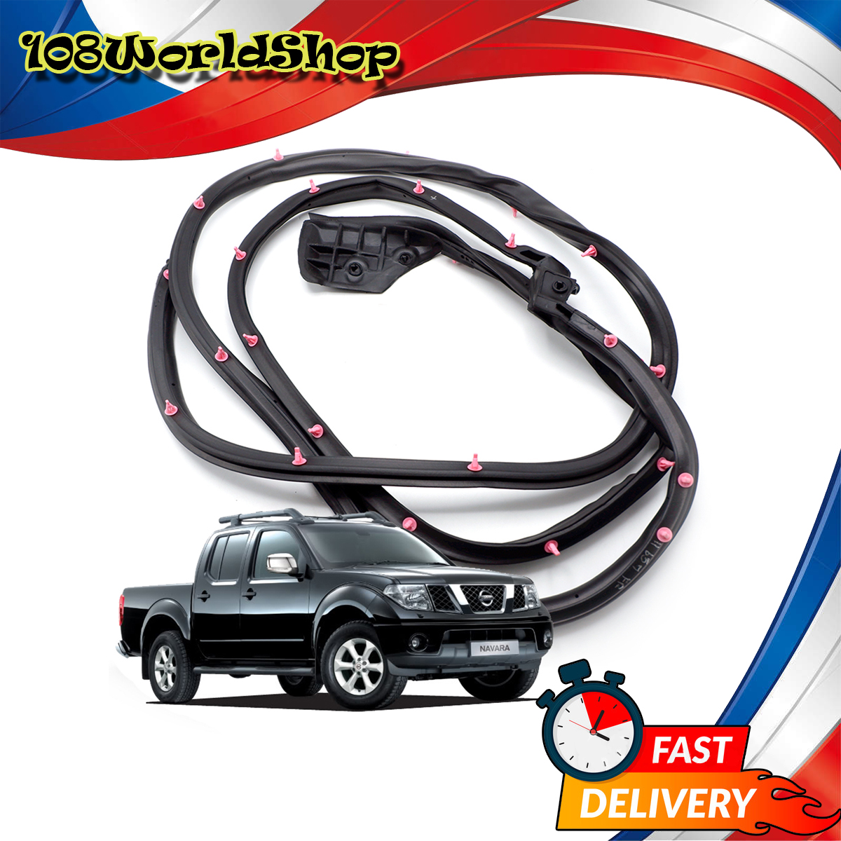 Rubber door front-left color Black Navara D40 Nissan Cab, galaxy4 door 2006 - 2014 size htc2 X htc2 x 326. Have service freight collect ราคา 1,104 บาท*ส่งฟรี