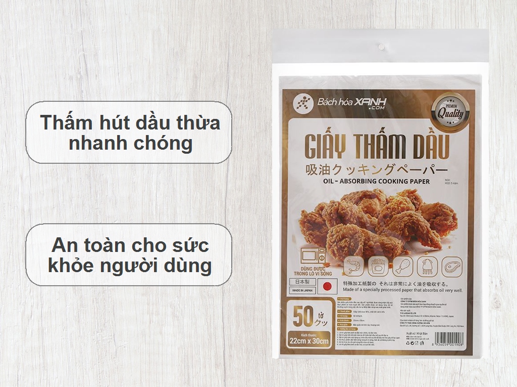Giấy thấm dầu ăn 22 x 30cm