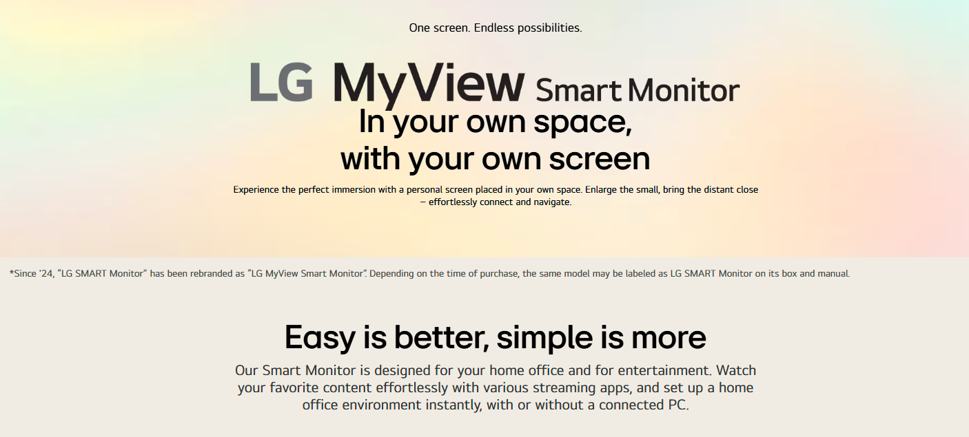 LG MyView 27U511SA | 27" FHD | IPS | Smart Wireless Monitor with webOS (27U511SA-W) · v2