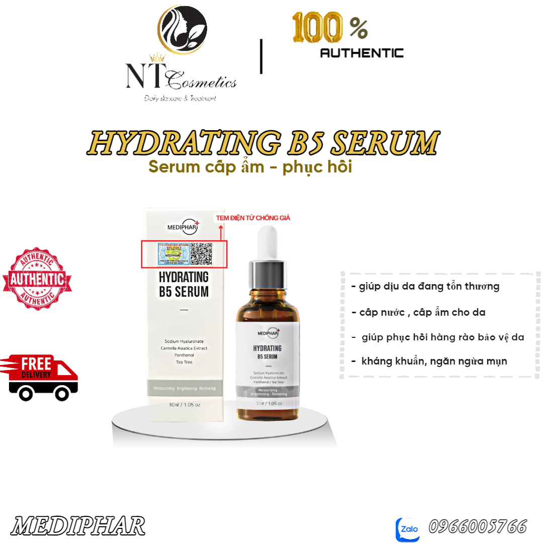 Serum b5 mediphar - hydrating b5 serum 30ml - nhập khẩu