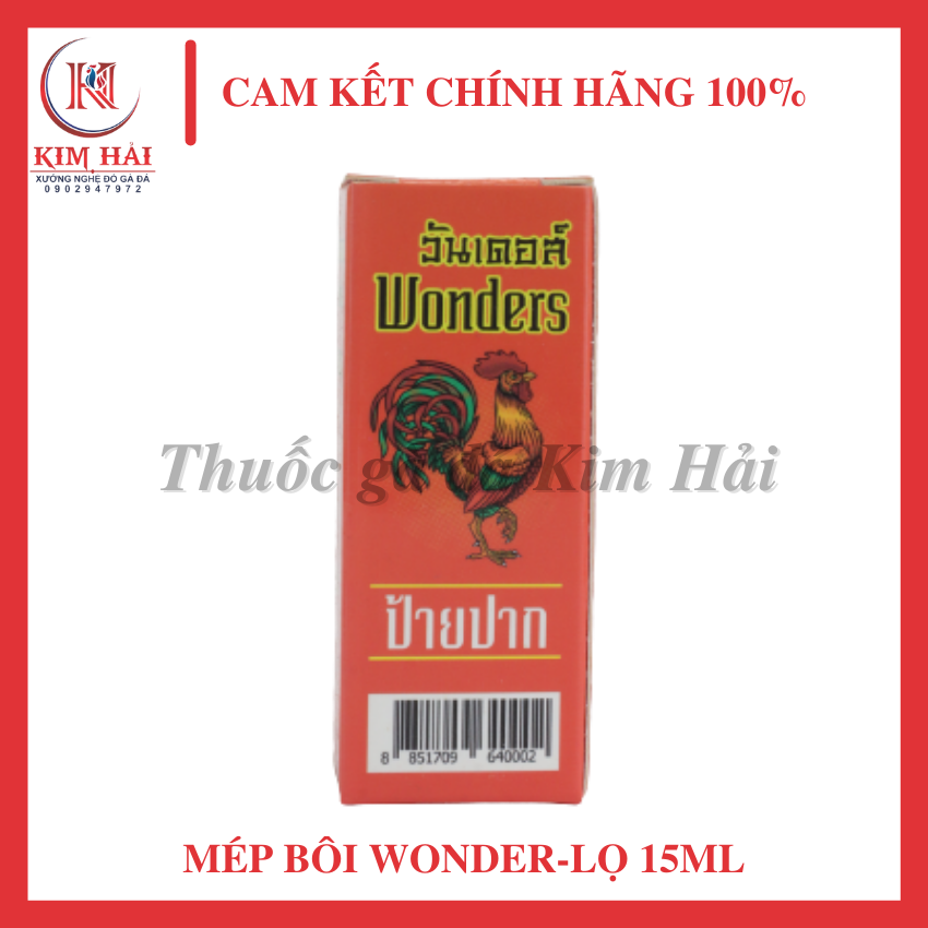 t.h.u.ố.c gà đ.á-Mép bôi Wonders Thái Lan-dùng nhỏ trực tiếp-lọ 10ml-t.r.ị soi mỏ,rách mép,tiêu sưng,không đóng kén,mau lành vết rách.
