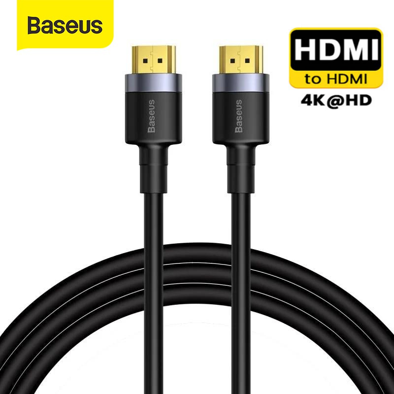 Dây hdmi 2.0 - cáp 2 đầu hdmi chính hãng baseus cafule hdmi xuất hình ảnh đến 4k 60hz ultra hd chiều dài cáp 1m 2m 3m 5m