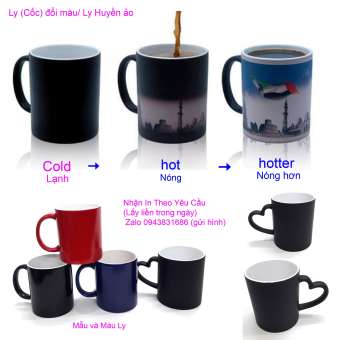 Ly (Cốc) sứ đổi màu / Ly sứ huyền ảo IN HÌNH THEO YÊU CẦU